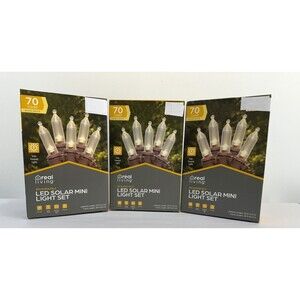 CHRISTMAS Real Living Solar LED String Lights Warm White 23 Feet Christmas Out…